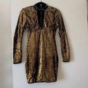 Gold Sequin Dress